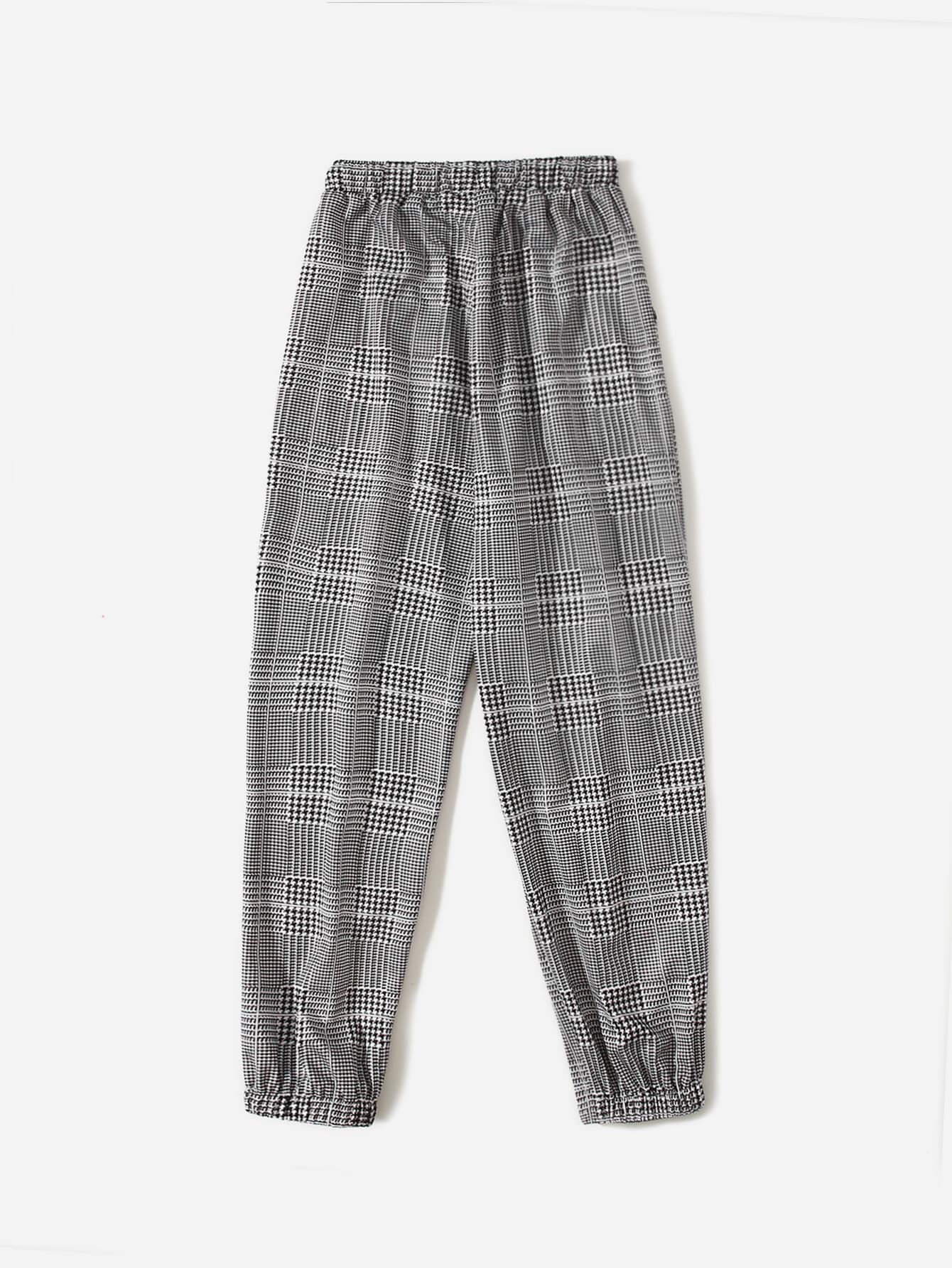 Boys Slant Pocket Houndstooth Pants