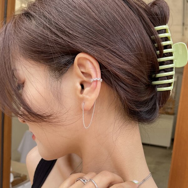 

1pc Simple Long Earring, Silver