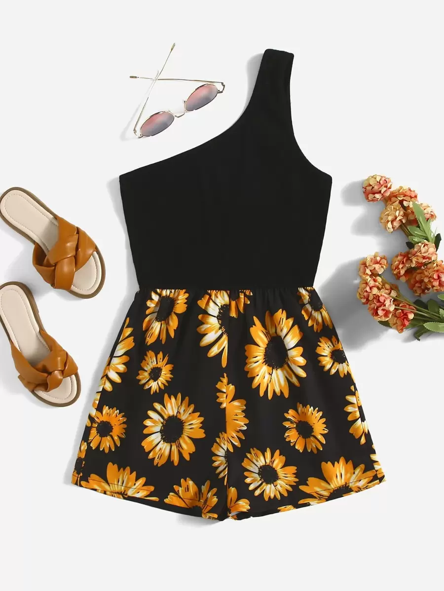 SHEIN Áo liền quần Gái Hoa Boho - Nhiều màu - Xem 1