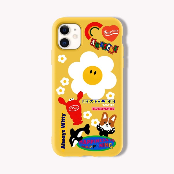 

Cartoon Graphic Phone Case, Multicolor