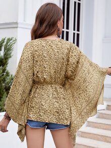 Rusttydustty Áo sơ mi Thắt lưng Viên lá sen Tất cả trên in Giải trí - Nhiều màu - Xem 2