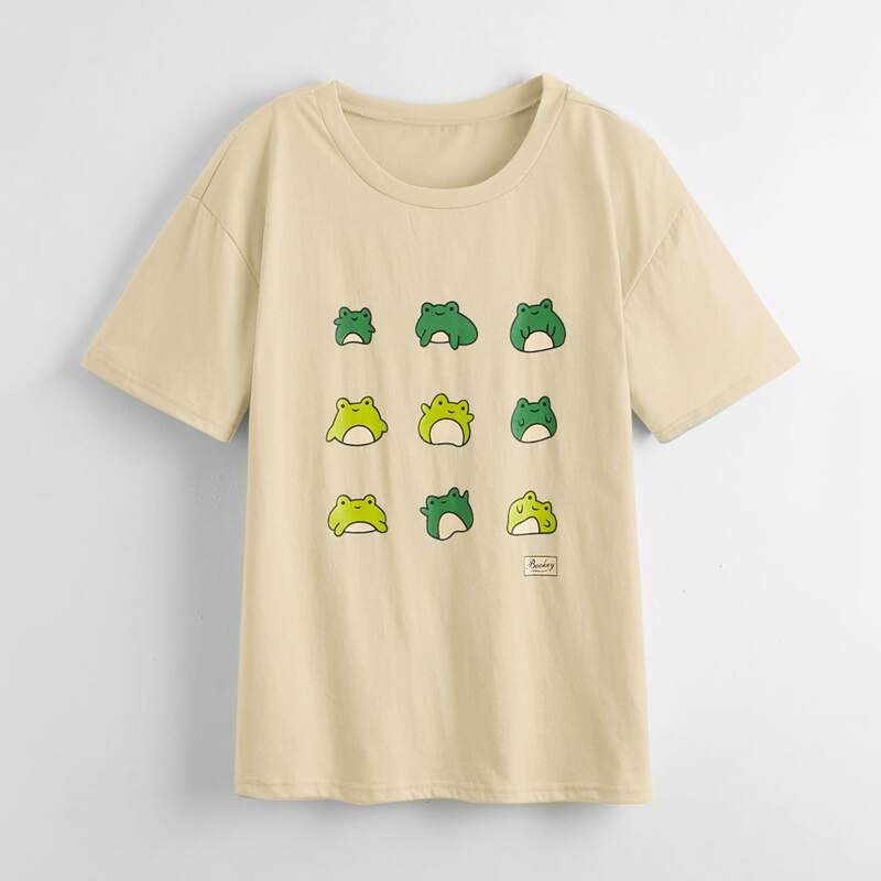 

Cartoon Graphic Tee, Apricot