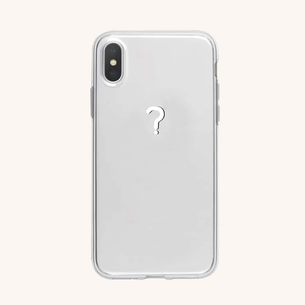 

Question Mark Print Phone Case, Clear