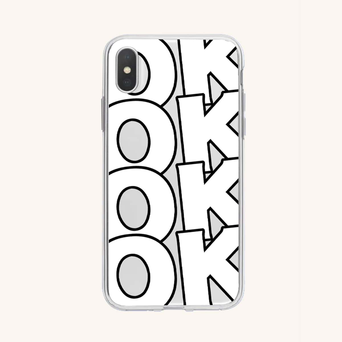 

Letter Graphic Phone Case, White