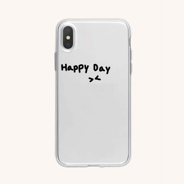 

Slogan Graphic Phone Case, Black