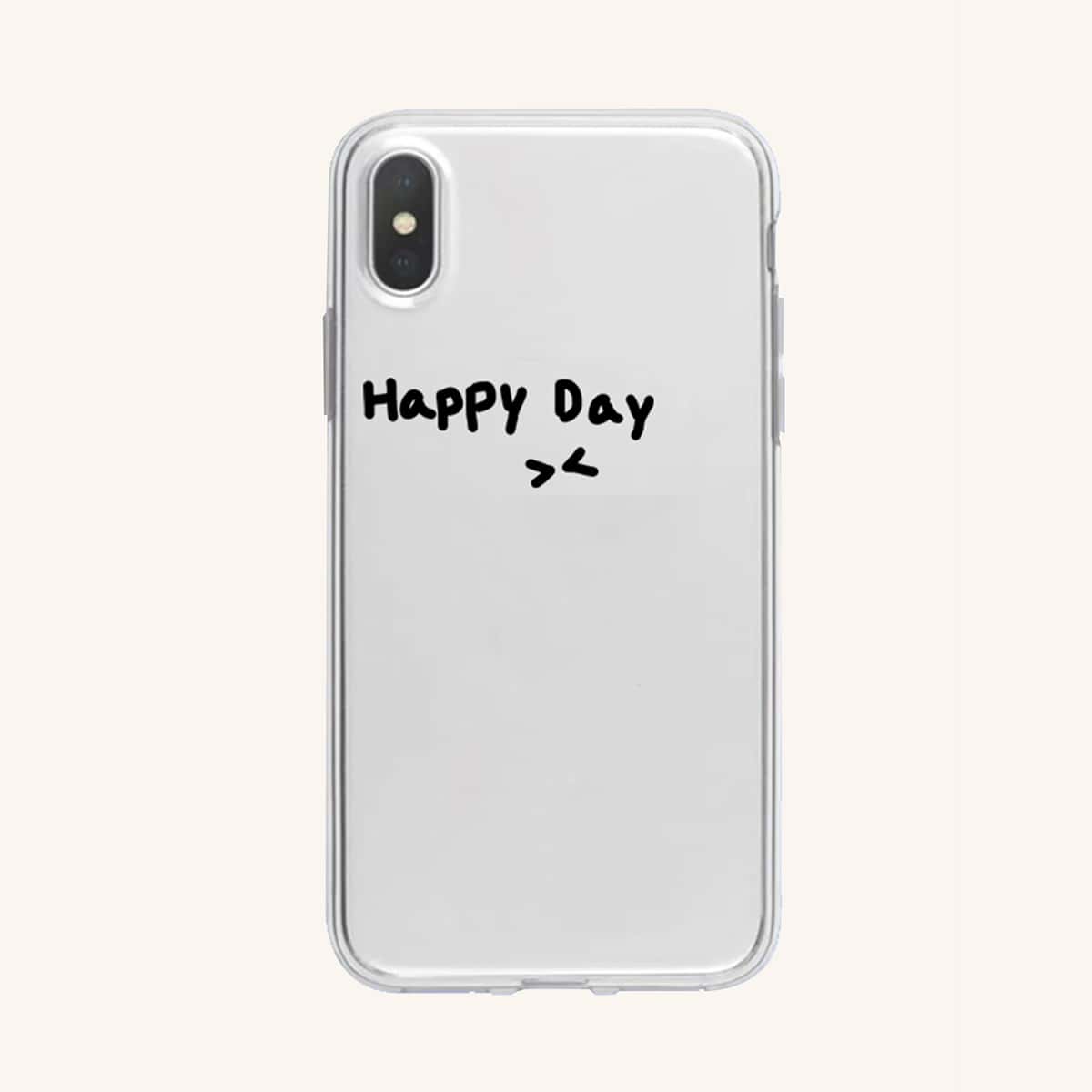 

Letter Graphic Phone Case, Black