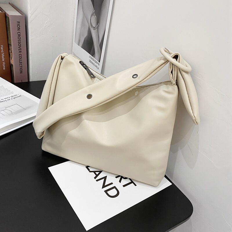 

Minimalist Shoulder Bag, Beige