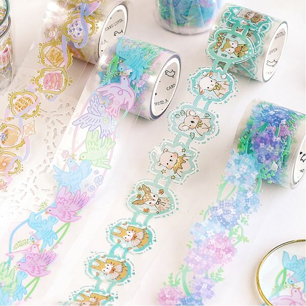

1roll Cartoon Graphic Random Decorative Tape, Multicolor