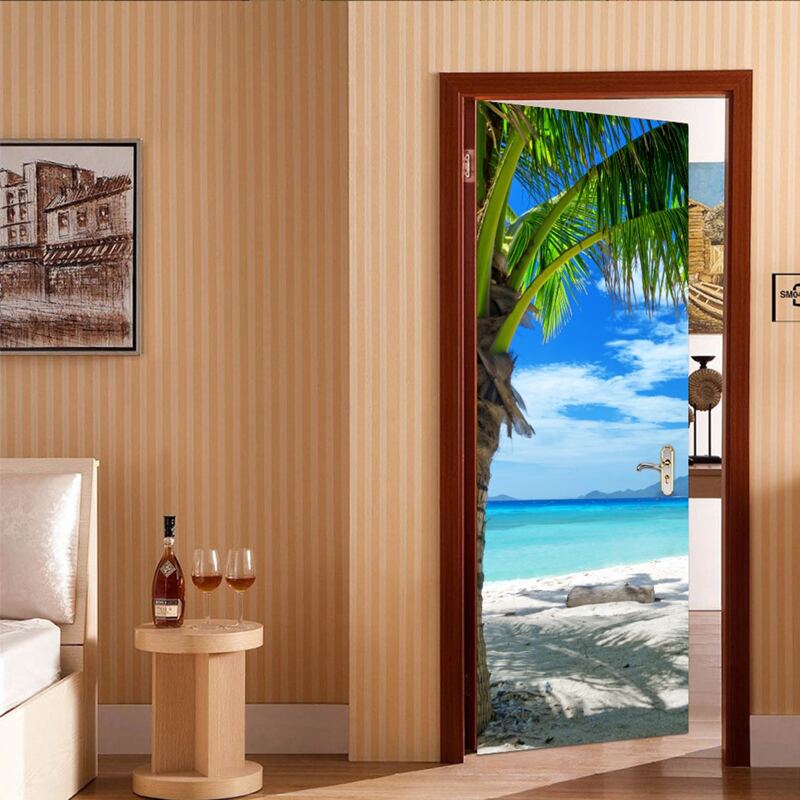 

1pc Scenery Pattern Wall Sticker, Multicolor