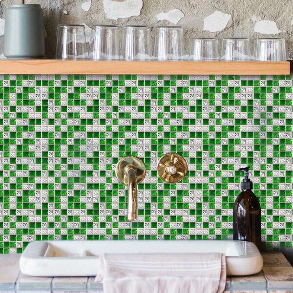 

25pcs Mosaic Wall Sticker, Multicolor