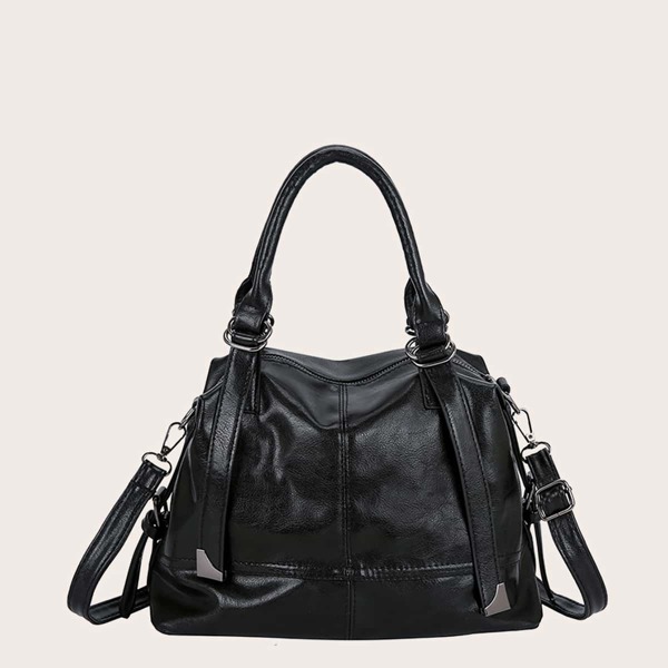

Minimalist Top Handle Bag, Black
