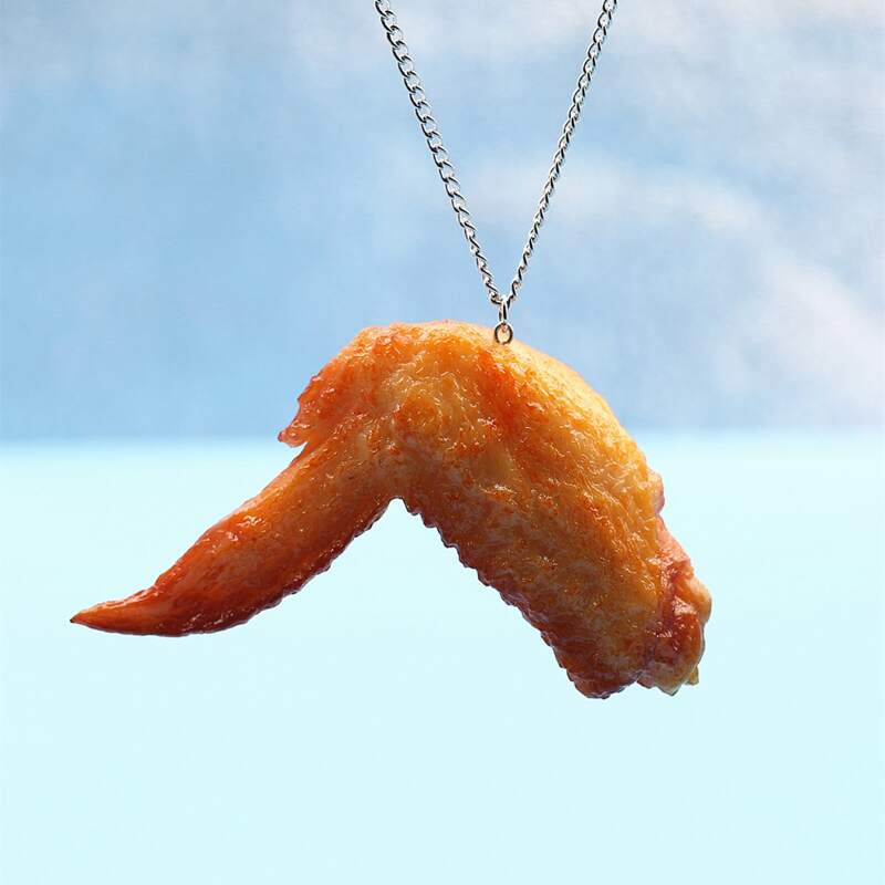 

Chicken Wing Chain Necklace, Silver