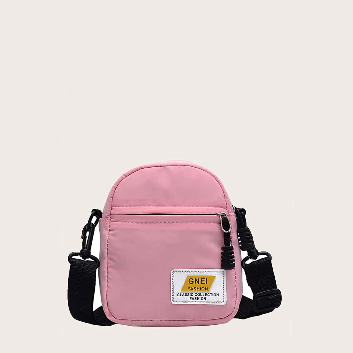 

Letter Graphic Crossbody Bag, Pink