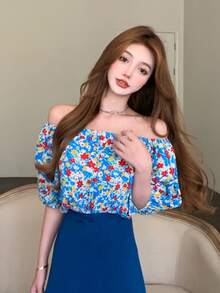Allover Floral Bardot Top