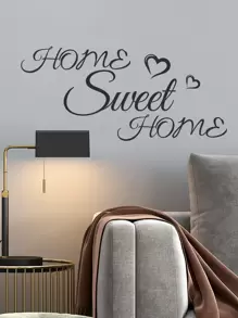 1 件标语图形墙贴，黑色自粘墙贴艺术贴花，用于家居装饰，贴纸，墙贴花，乙烯基贴花，用于家居装饰，春季装饰品，让您的家焕然一新，Rama 装饰贴纸礼物生日毕业