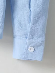 SHEIN 童裝男孩馬繡花襯衫