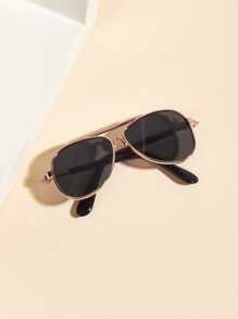 1pair Plastic Pet Sunglasses - Black - View 4