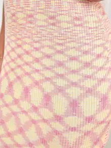 SHEIN Unity Đầm Áo len Buộc lại Tất cả trên in Gợi cảm - Nhiều màu - Xem 6