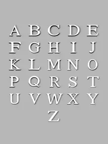 1 cái bảng chữ cái có hình dạng bảng chữ cái bề mặt gương dán tường - trắng - Xem 1