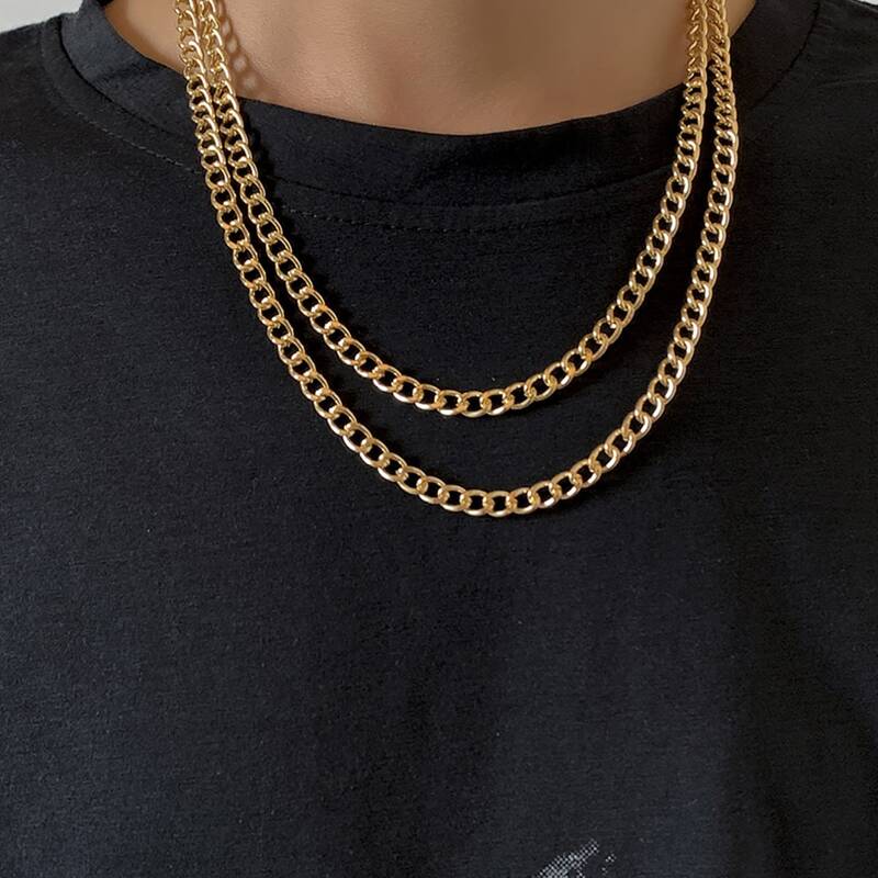 

Guys Minimalist Chain Necklace, Gold