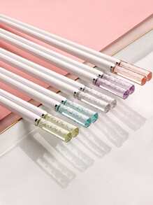 5 pares Palillos de aleación - Multicolor - Ver 1