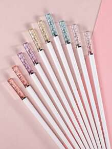 5 pares Palillos de aleación - Multicolor - Ver 5