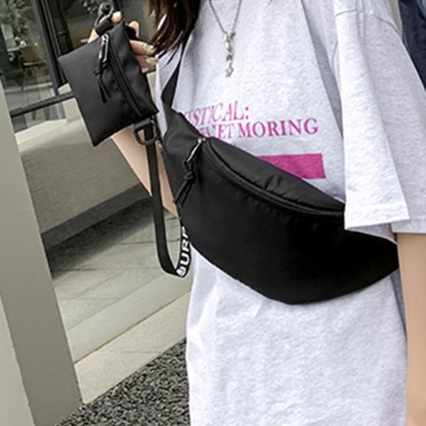

Minimalist Fanny Pack With Small Wallet, Black