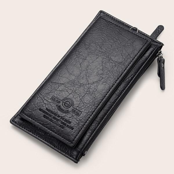 

Men Minimalist Long Wallet, Black