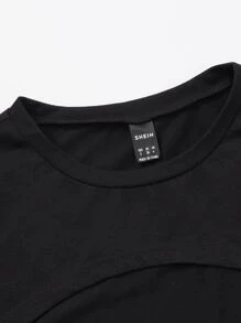 SHEIN Unity Bộ thời trang Khối Màu Gợi cảm - Màu Khaki - Xem 3