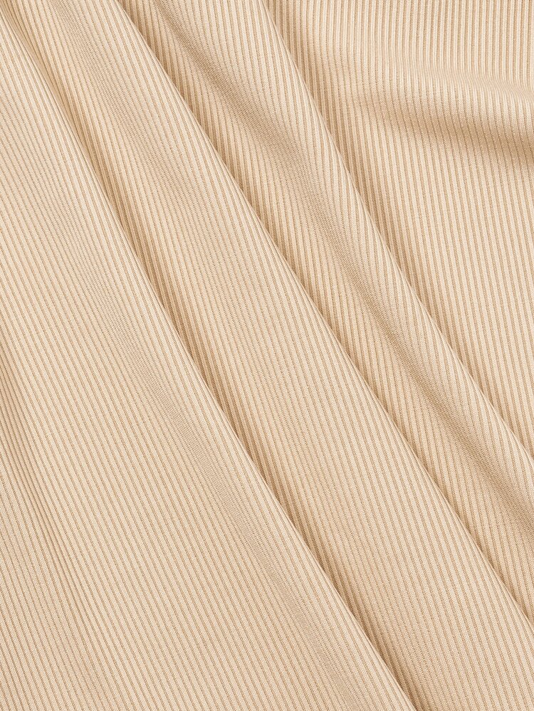 SHEIN Unity Bộ thời trang Khối Màu Gợi cảm - Màu Khaki - Xem 5
