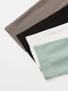 Chiquease 4 piezas Camiseta unicolor manga larga - Multicolor - Ver 4