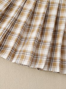 Girls Tartan Pleated Skirt - Multicolor - View 3