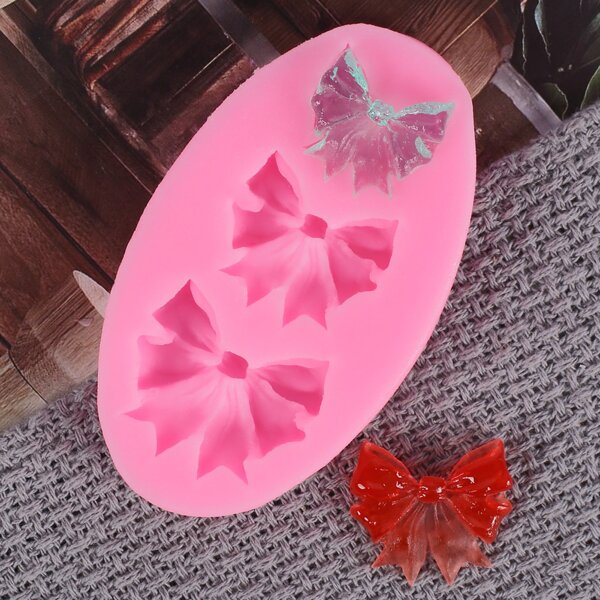 

1pc Bow Design Mold, Pink