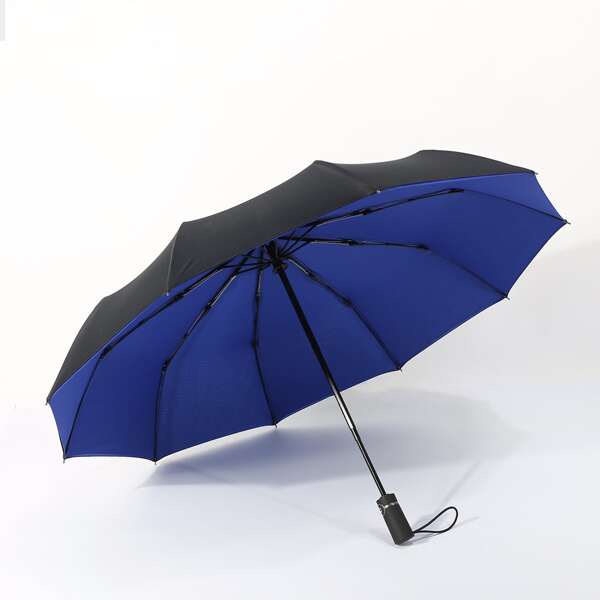 

1pc Solid Color UV Protection Umbrella, Blue
