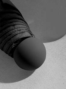 1pc Solid Color Umbrella - Black - View 5