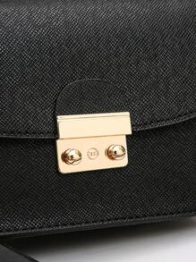 Túi chuỗi vuông mặt phẳng tối giản - màu đen - Xem 4