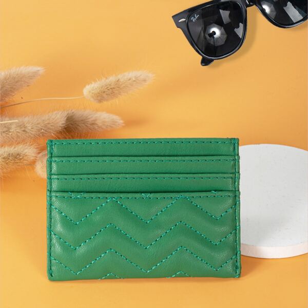 

Chevron Card Holder, Green