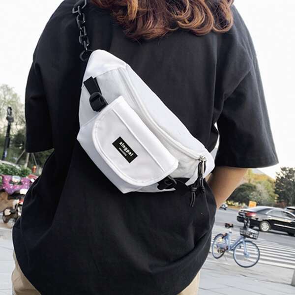 

Solid Fanny Pack, White