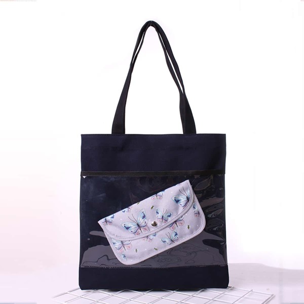 

Minimalist Tote Bag With Clutch Bag, Royal blue