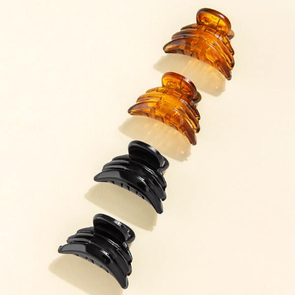 

4pcs Simple Hair Claw, Multicolor