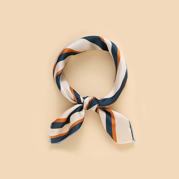 

Striped Print Bandana, Multicolor