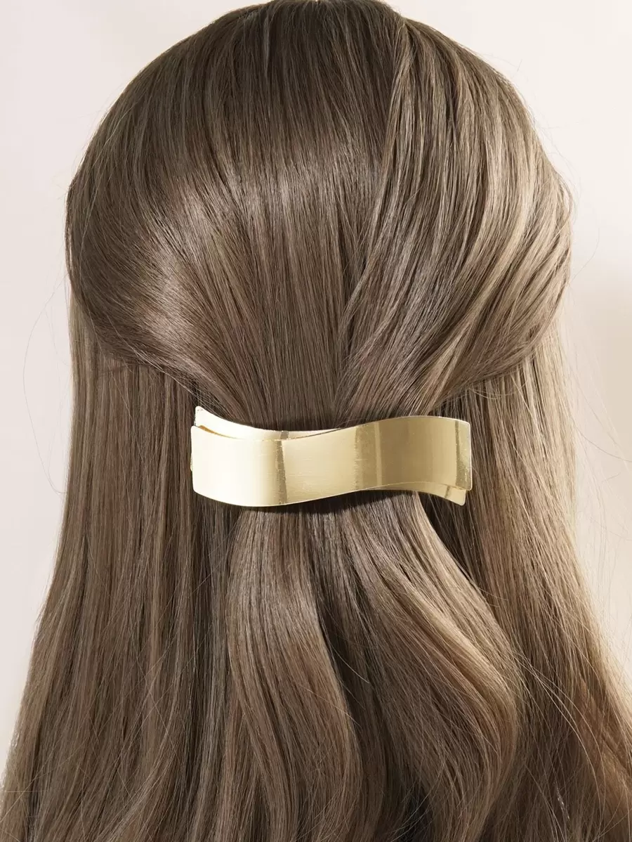 Fermaglio per capelli in metallo dai toni freddi, stile street, con molletta a molla a doppio strato a forma di S in stile europeo e americano, accessorio per capelli popolare tra le celebrità online, fermagli per capelli, mollette per capelli, articoli scolastici