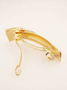 Fermaglio per capelli in metallo dai toni freddi, stile street, con molletta a molla a doppio strato a forma di S in stile europeo e americano, accessorio per capelli popolare tra le celebrità online, fermagli per capelli, mollette per capelli, articoli scolastici