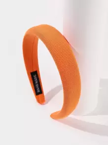 簡約風軟墊髮箍 - 亮橙色 - 查看 1