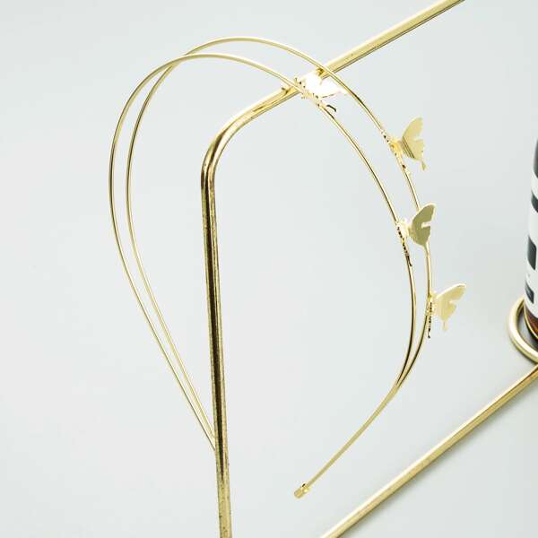 

Butterfly Decor Headband, Gold