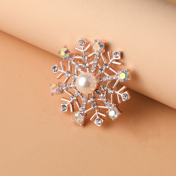 

Christmas Snowflake Decor Brooch, Multicolor