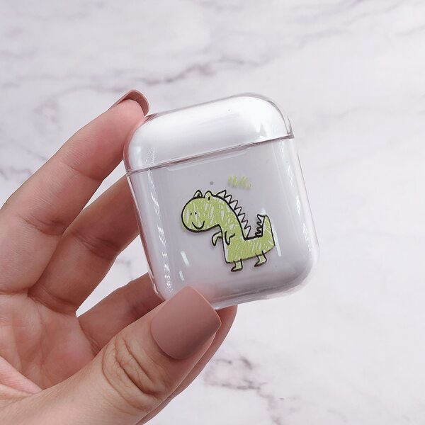 

Cartoon Dinosaur Clear Case For Airpods