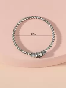 Crystal Decor Ring - Antique Silver - View 3