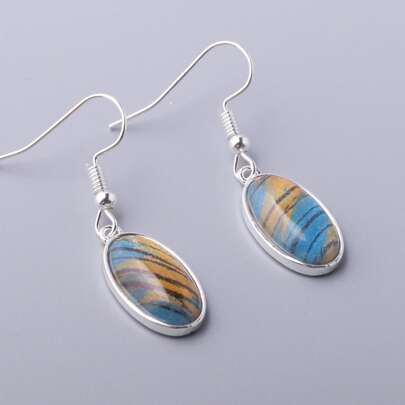 Oval Drop Earrings