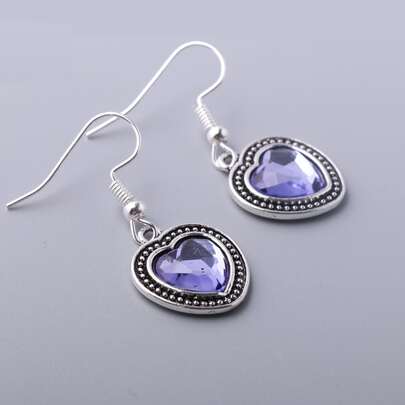 Heart Design Drop Earrings
